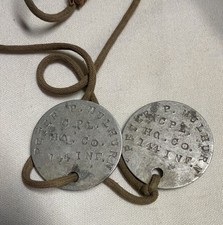 WWI US Soldier Dog Tags Matching Set Original WW1 Pair picture