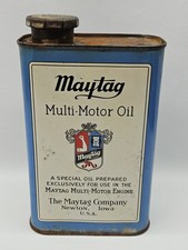 Vintage Maytag Multi Motor Oil Can, 1 qt. Half Full picture