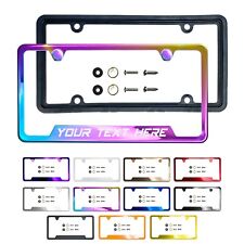 New Laser Etched Customize Stainless Steel License Frame Silicone Guard Fit A6 picture