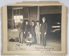 Cabinet photo HARVARD ROWING CREW Ivy League sports 1899 has NAMES Hugh Bancroft picture