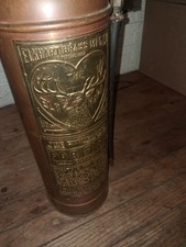 THE ELK HART COPPER BRASS FIRE EXTINGUISHER  VINTAGE ANTIQUE  ORIGINAL CONDITION picture
