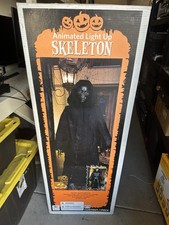 Magic Power Halloween Animated Spooky Reaper Light Up Skeleton 63” Large RARE picture