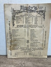 J Edgar Hoover Autographed Lindy’s New York  Menu USA FBI Director picture