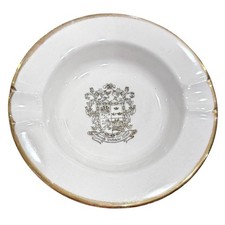 Vintage Beverly Wilshire Hotel Ashtray Gold Crest Rim White Ceramic 5” Hollywood picture