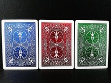 BICYCLE FOIL PROTOTYPE 3.0—BLUE RED GREEN 3-DECK SET USPCC APPROVAL FORMS 2014 picture