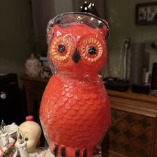 NEW SEALED 1980s 2003 UNION PRODUCTS OWL HALLOWEEN BLOW MOLD 14