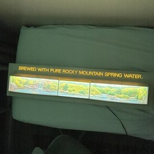 Vintage 1970s HUGE Coors Beer Sign 3D Rocky Mountain Bar Advertising 51” READ picture