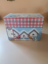 Lang~ Cardinal Birdhouse Recipe Card Box/Easel ~ 12 Blank Cards/Cooking Tips/NEW picture