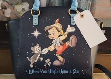 Disney Loungefly Pinocchio Wish Upon A Star Handbag Satchel W Strap picture