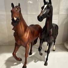 Breyer Traditional Model Horse TOPSAILS RIEN MAKER #1492 & Zenyatta Model #1478 picture