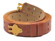 M1907 Leather Sling Brass Dated 1944 M1 Garand Springfield Drum Dyed Leather picture