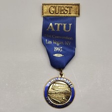 VTG 1995 Amalgamated Transit Union ATU Convention Las Vegas Badge Ribbon Medal picture