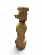 Vintage~1970s~Avon~”Suzette Poodle Milk Glass Bottle~Full of Foaming Bath Oil picture
