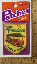 Vintage San Francisco California Cable Cars Patch Voyager Travel Souvenir picture