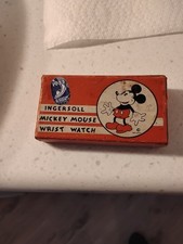 1933 Mickeymouse Ingersoll Watch Box Worlds Fair with Chicago Sticker Rare picture