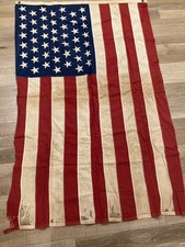 Vintage 49 Star American Flag Alaska Era 1959-1960 Sewn Cotton 69