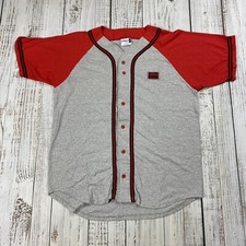 VINTAGE COCA COLA REFRESHMENT BADGER SPORT Y2K BASEBALL JERSEY COTTON MENS XL picture