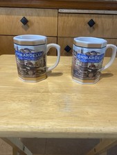 Set of 2 - Vintage Ghirardelli Octagonal Soda Fountain & Chocolate Shop Mugs picture