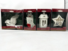 2000 Hallmark Keepsake Laser Gallery Christmas Hanging Ornaments Lot of 4 picture