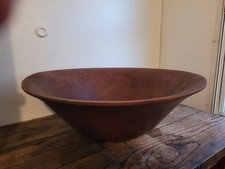 Antique Vintage 25 Inch Hugh Primitive Wooden Bowl Very Nice  picture
