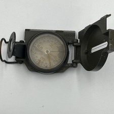 1953 Korean War Lensatic Magnetic Marine Compass Co Pembroke, Mass Marine Corp picture