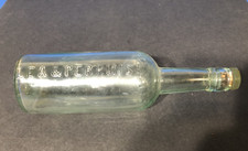 Vintage Lea Perrins Green Bottle Glass Stopper and Cork  906 K  Circa 1880-1920s picture