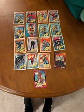 Impel 1991-1992 Marvel Super Heroes 17-Card Lot Spider-Man, dead pool, Wolverine picture