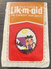 Vintage 1960's LIK-M-AID The Candy That Pours  Sealed  NOS  1 Cent Pack  RARE picture