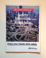 Rand McNally Safety Interstate Road Atlas 1991 Vintage Travel & Tips p. picture