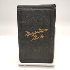 Antique 1923 Memorandum Book Handwritten Ledger Ephemera Junk Journal Paper picture