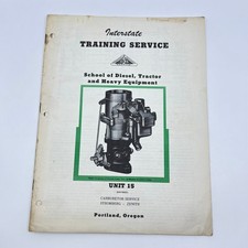 1951 Interstate Training Service Manual Unit 15 Carburetor Service TF8 picture