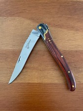 3.74” Navaja Laguiole Folding Pocket Knife Red Stamina/Mikarta Handle Slipjoint picture