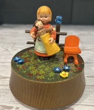 Vintage ANRI Toriart Italy Music Box Girl Doll We've Only Just Begun Working picture