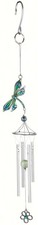 Carson Home Accents CHA63153 Pewterworks Dragonfly Crystal Wind Chime picture