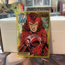 2023 UD Allegiance Marvel Infinity Trilogy #27 SCARLET WITCH Yellow Crackle /149 picture
