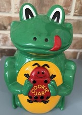 Vintage 1998 Fun-Damental Too Frog Cookie Jar Electronic Ribbit Croaking Works picture