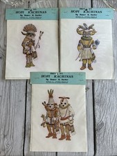 Vintage 1970s Hopi Kachina Fabric Iron On Transfers Homer Boelter Lot Of 3 NOS picture