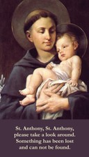 St. Anthony LAMINATED Prayer Card, 5-pack with Two Free Holy Cards Included picture