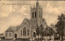 Newnan Georgia GA Central Baptist Church c1910 Vintage Postcard picture
