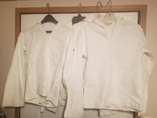 4- WW2 White Navy Uniform Pullover LOT. USS Furse. Fox DIV. Named US Sailor B3 picture
