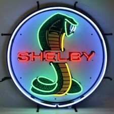 SHELBY COBRA CIRCLE NEON SIGN WITH BACKING picture