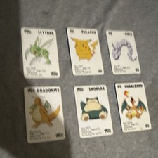 1998 KFC RARE Pokemon Mini Cards Lot 6 Charizard Pikachu Dragonite Applause picture