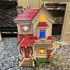 Department 56 Snow Village Sweetheart Candy Shop Illuminated House Valentine’s picture