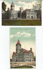 Two Lansing city hall postcards picture