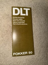 DLT FOKKER 50 Safety Card picture