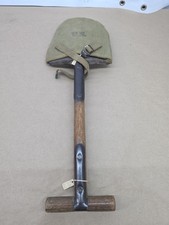 WW2 US Military Entrenching Shovel M-1910 T-Handle E-Tool with Cover Pouch 1942 picture