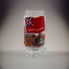VTG Coca Cola Heritage Collector Glass Tumbler 1774 Taunton Flag 1973 Patriotic picture