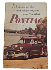 1949 Pontiac Car Owners Manual with Car data, Maintenance, and Information picture