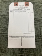 VTG 1969 POST OFFICE DEPT. US of A PARCEL POST CUSTOMS DECLARATION FORM 2966 NOS picture