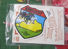 Vintage Kentucky the Blue Grass state window / luggage sticker picture